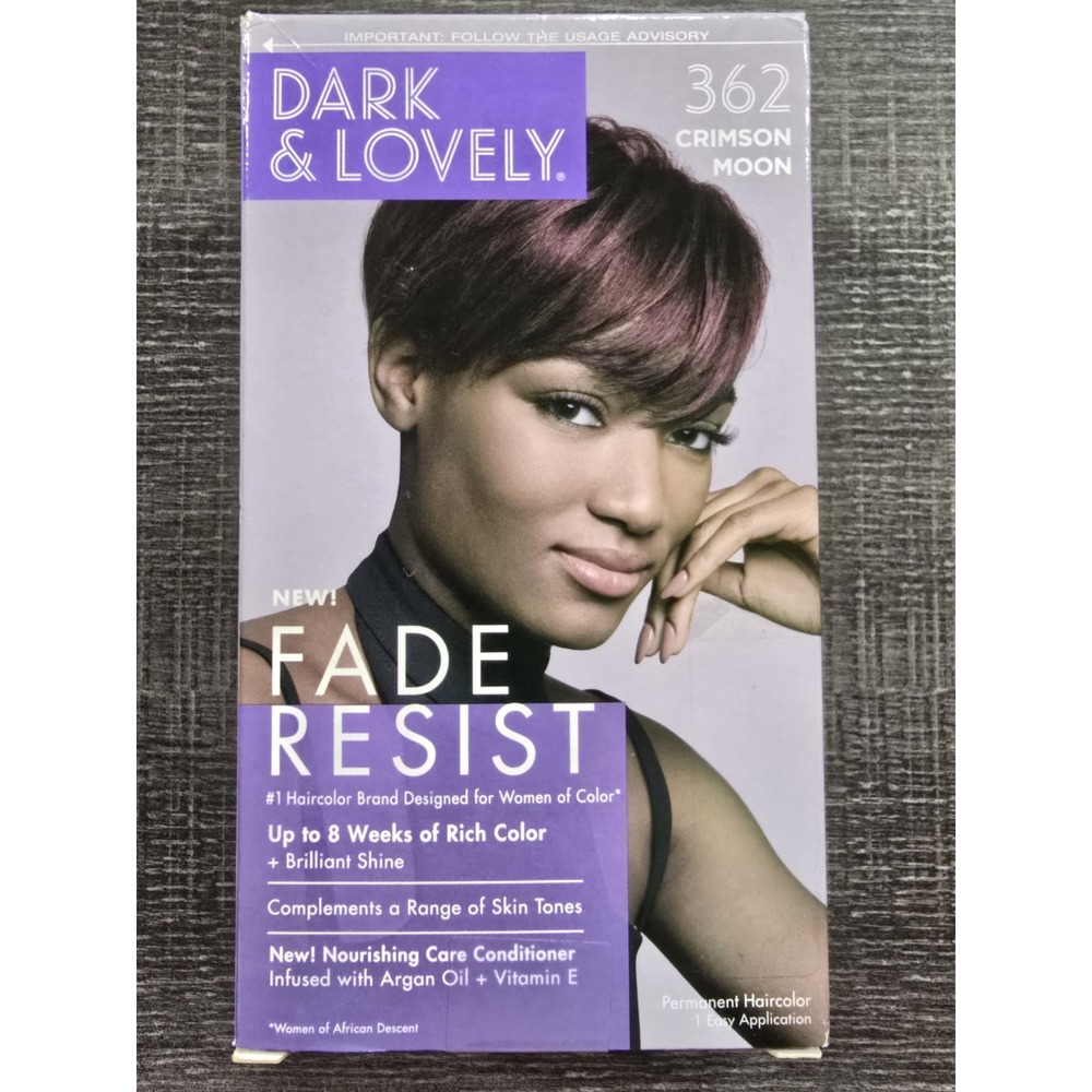 Dark & Lovely Hair Color 362 Crimson Moon Fade Resistant Argan Oil Vitamin E